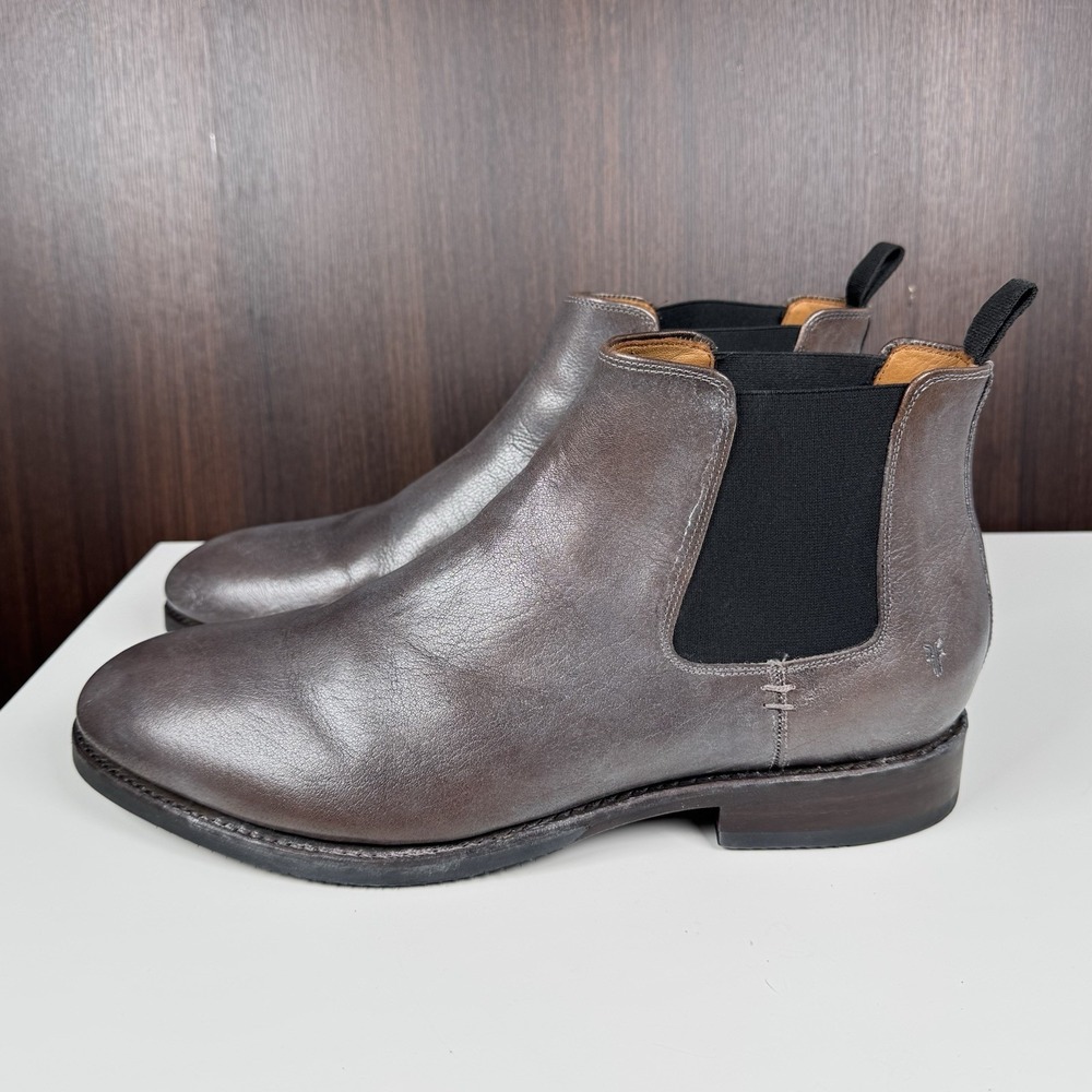 Frye Peyton Chelsea Boots Mens 13 Slate Grey Leather Chukka 34800599-SLT